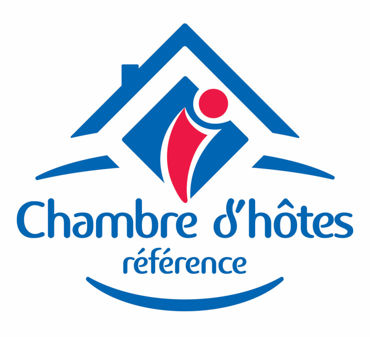 Logo de "Chambre d'hôtes référence" avec figure stylisée et maison.